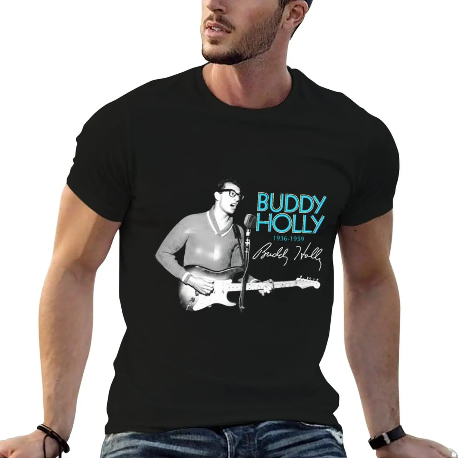 

Buddy Holly T-Shirt funny t shirts dark humor t shirts for man pack cotton T-Shirt