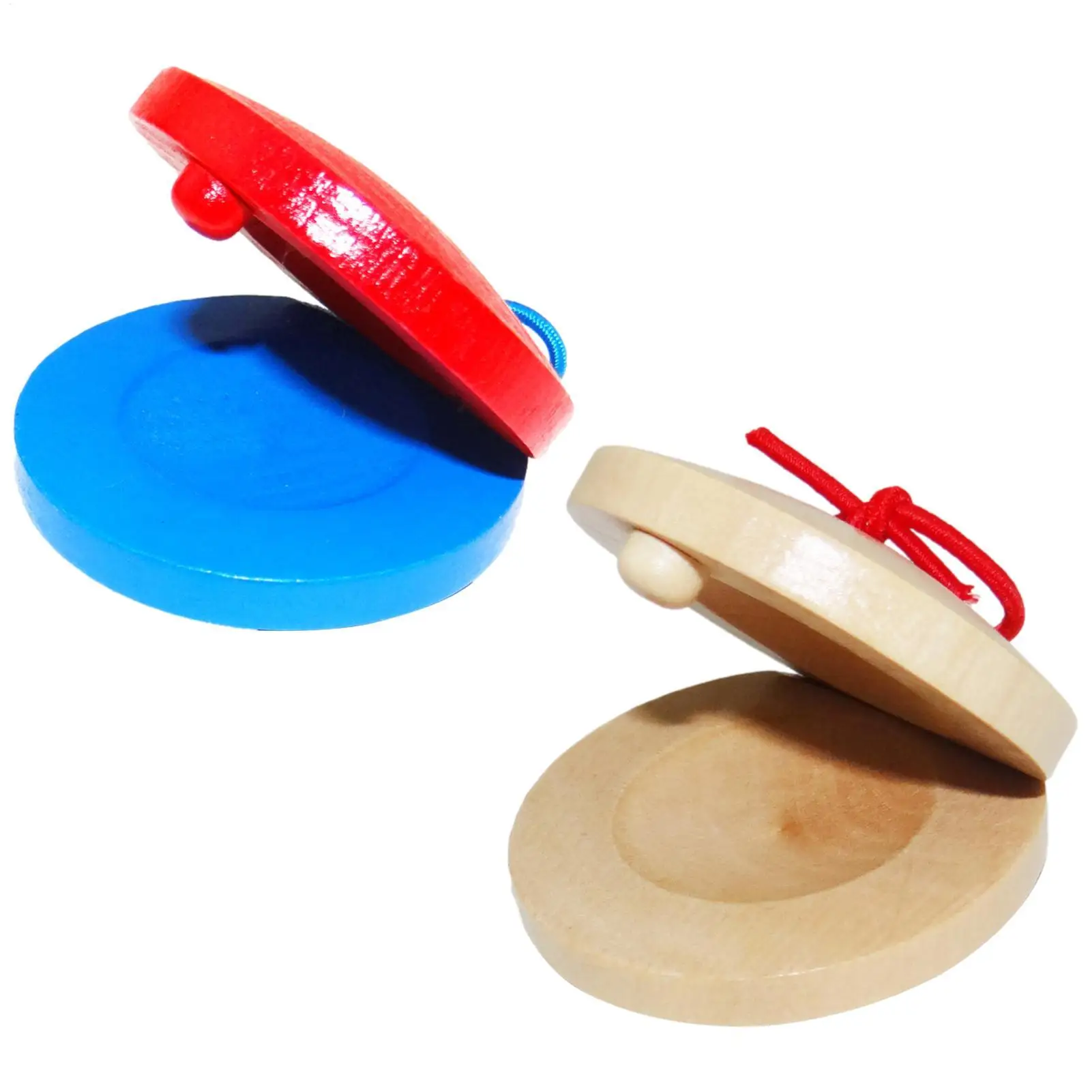 Wooden Castanets Kids Musical Instruments Durable Small Finger Castanet Educational Rhythm Toys Wood Castanets