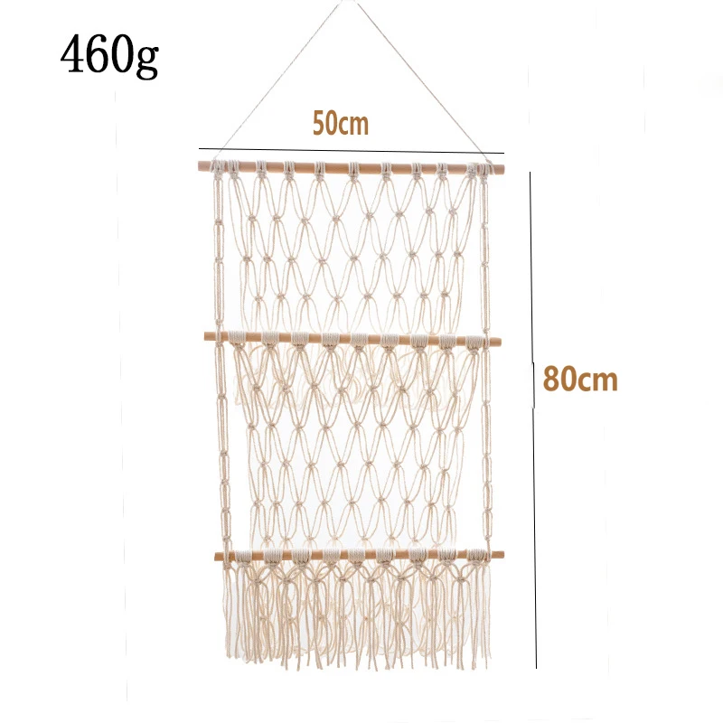 Macrame handmade storage wall hanging for toys boho macrame handmade storage wall holder for garage book