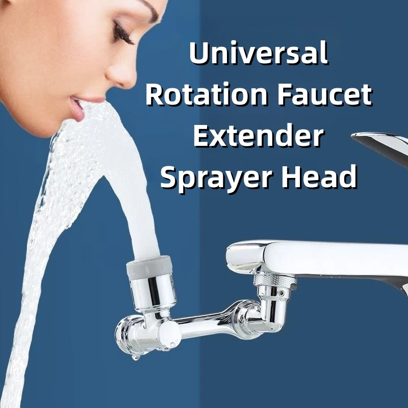 

1080 Universal Rotation Faucet Extender Sprayer Head Kitchen Robot Arm Extension Faucets Mixer Aerator Bubbler Water Tap Nozzle