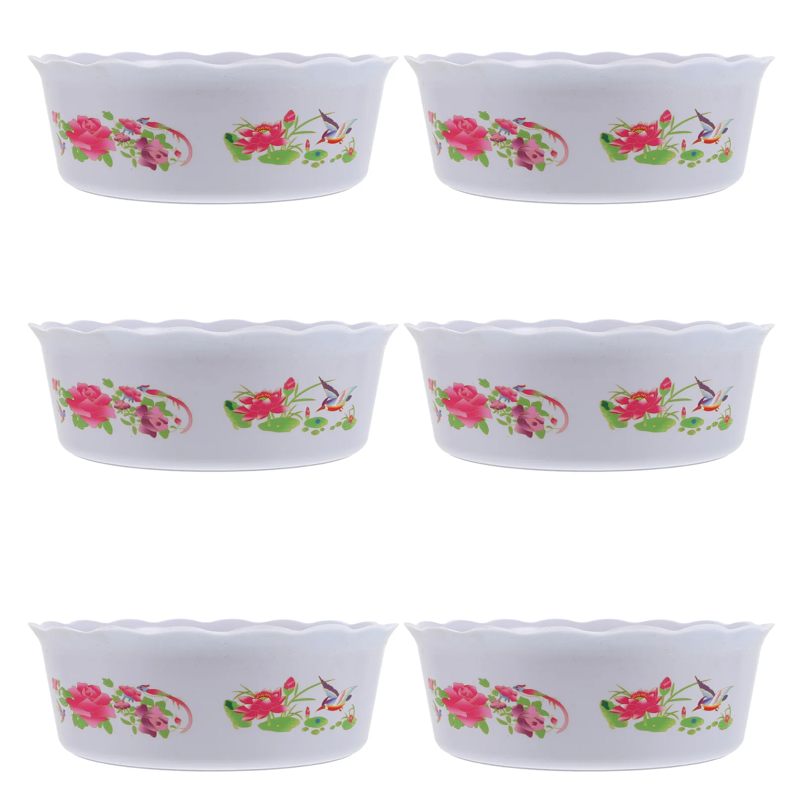 6 Pcs Hydroponic Plant Flower Pot Thick Plastic Bowl Planter for Daffodil Lotus Smooth Decor Home Office Balcony Space