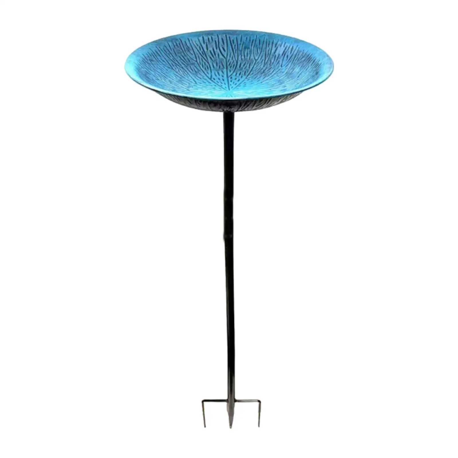 

Bird Bath Feeder Bowl with Stake Sturdy Multifunction Heavy Duty Iron Outdoor Birdbath for Yard Porch Patio Outdoor Decor