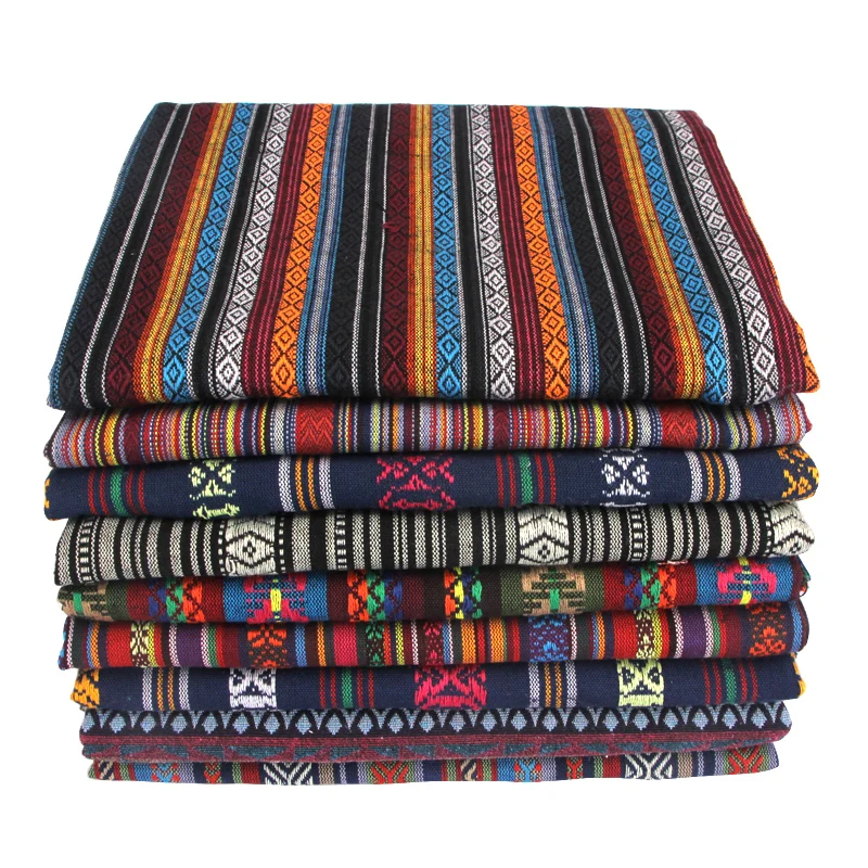 50x150cm Ethnic Style Cotton Linen Retro Bohemia fabric DIY Handmade Textile Sewing Patchwork For Bags Clothes Sofa Table cloth