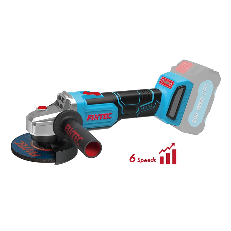20V Variable Speed 125mm Cordless Brushless Angle Grinder Kit Machine With Canvas Bag
