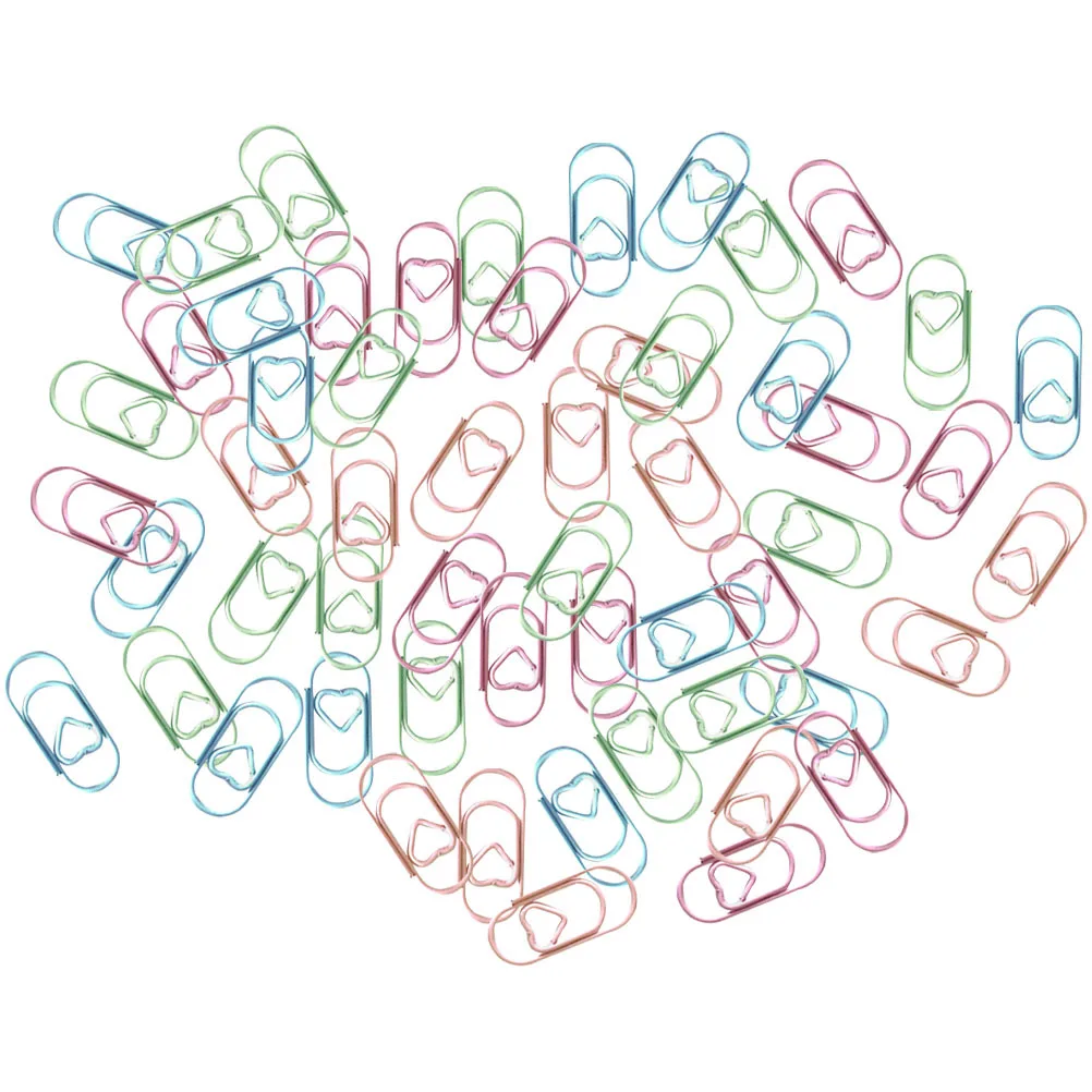 

200pcs Heart Shaped Paper Clips Metal Small Craft Clips For Diy Bookmarks Photo Albums Cards Office Stationery Decorative