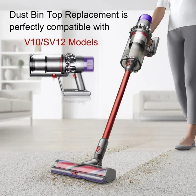 สำหรับ Dyson V10 SV12ถังเก็บฝุ่นแบบยึดติดกับแหวนอะไหล่เปลี่ยนถังเก็บฝุ่นบนถ้วย