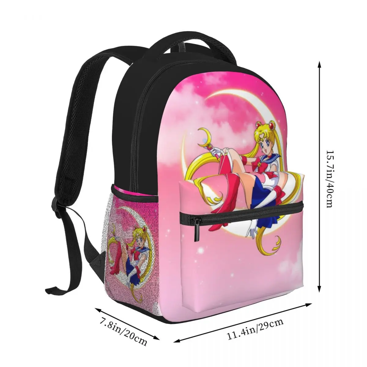 Girls-Sailor- Moon New Fashionable Schoolbag Students Backpacks Daily Rucksack Large Capacity Knapsack 16inch