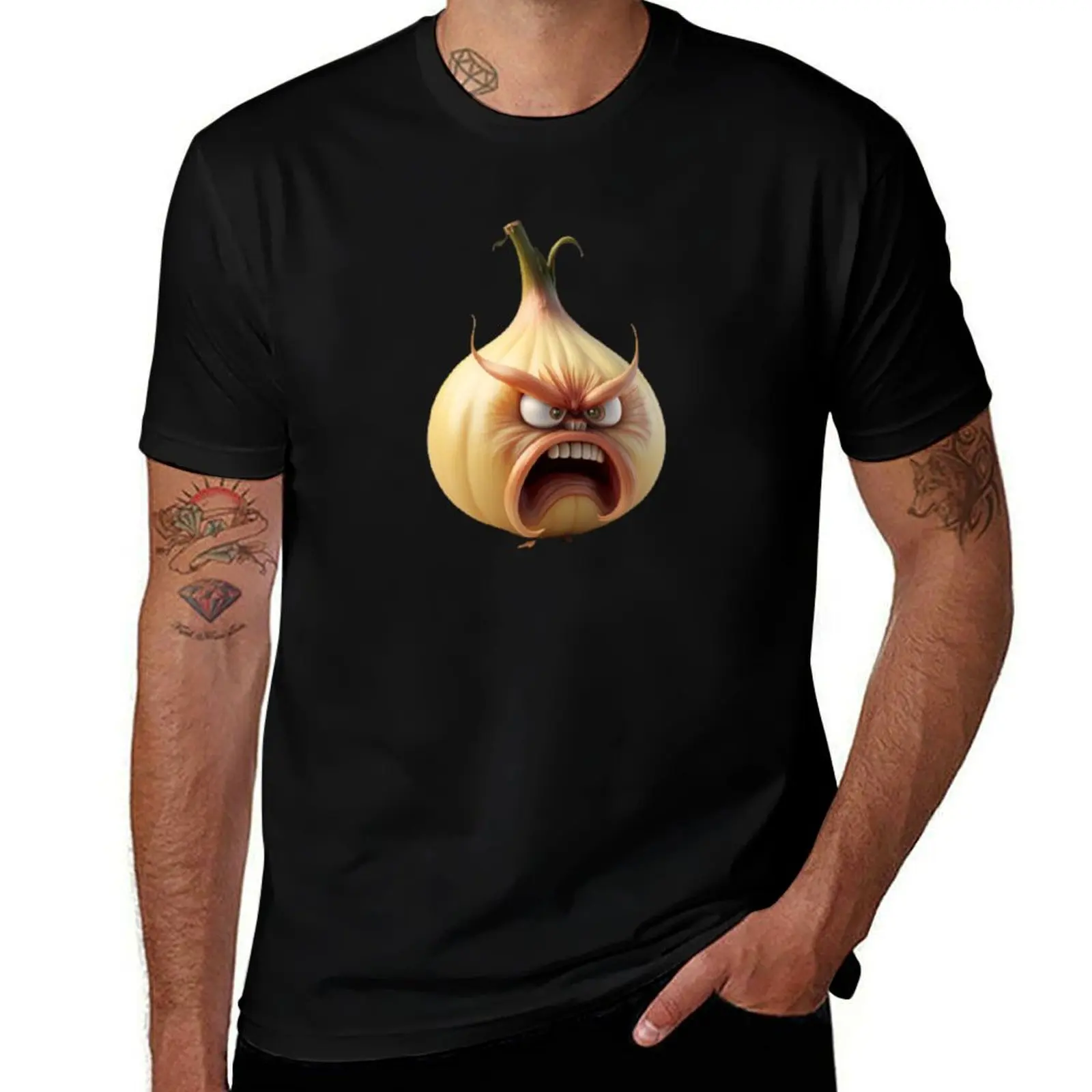

Angry Onion T-Shirt Short sleeve tee heavyweights man t shirt tee shirts for men