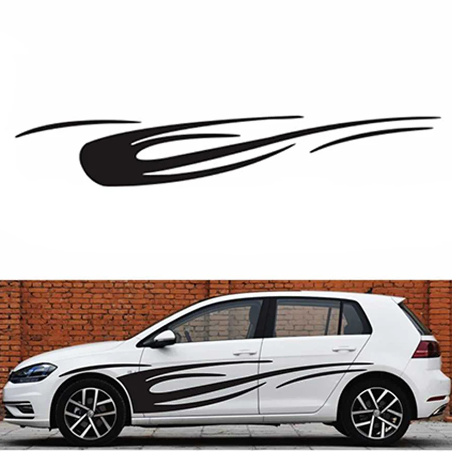 

Glossy Black Flame Car Side Sticker Car-styling Vinyl Decal Decor Car Decoration