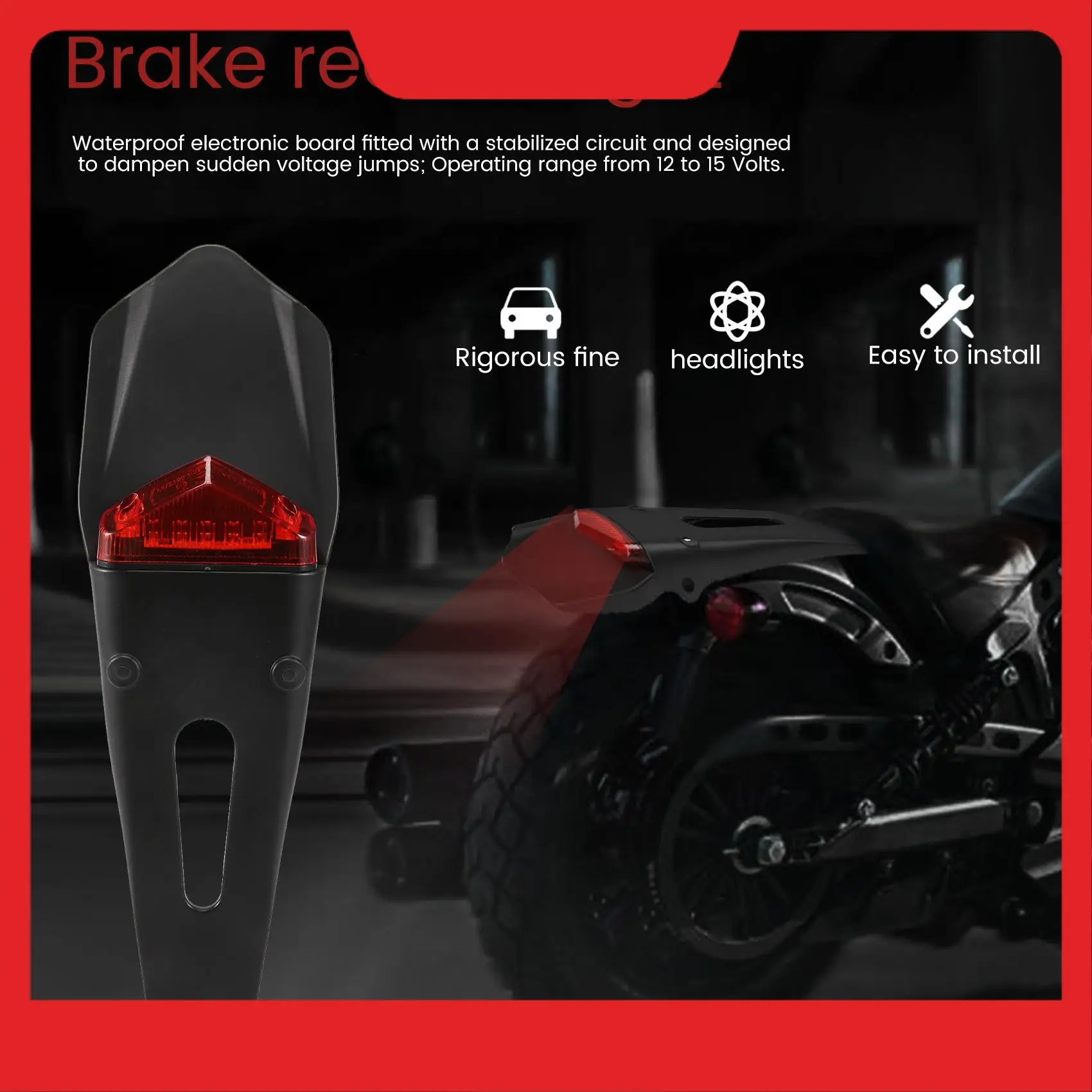 الحاجز الخلفي LED الفرامل الأحمر الذيل موتوكروس موتوكروس XR CRF KLX إندورو EXC