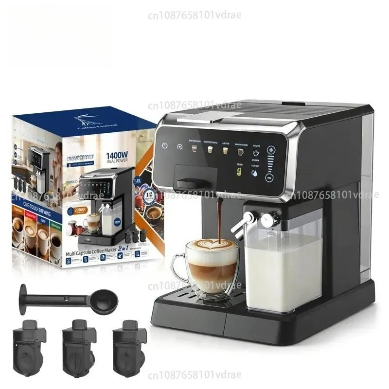 Capsule Coffee Machine Italian Semi-automatic Concentrated Capsule Milk Box 2-in-1 Coffee Machine KA3187