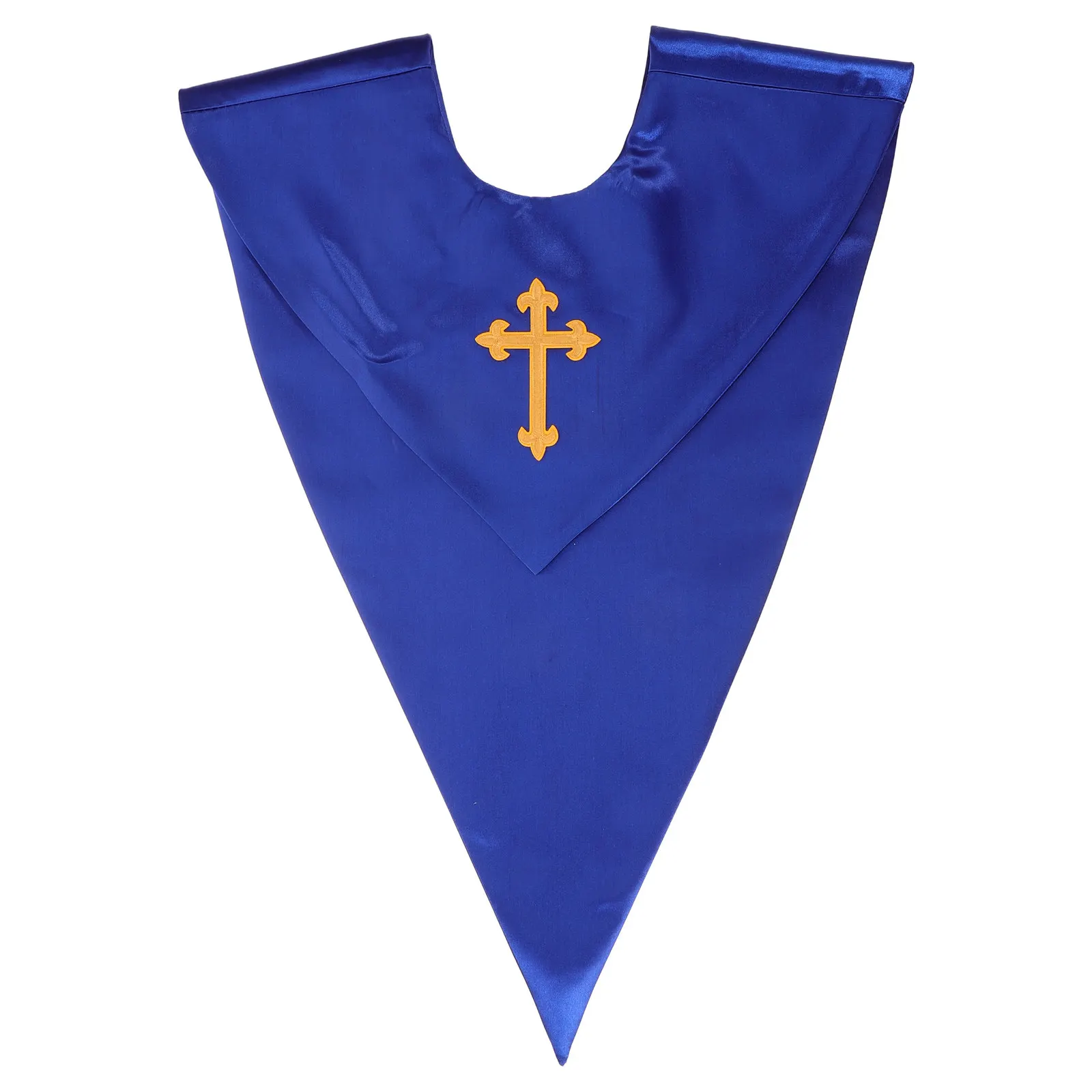 

Unisex -Neck Choir Stole Satin Reversible Embroidered Cross Stole for Church Choir Adults Religious Gatherings and