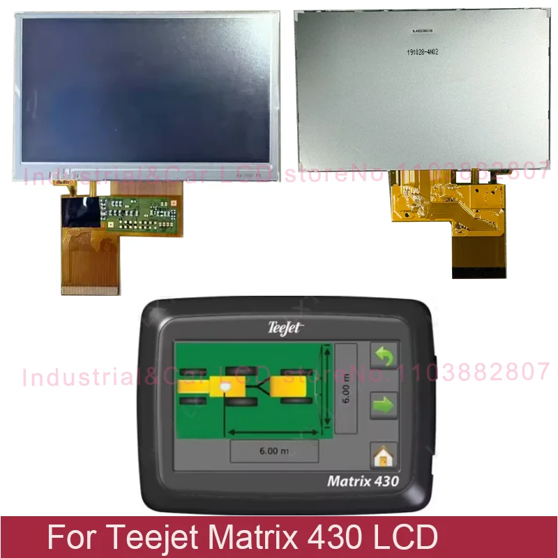 

Original 4.3 Inch Full Color LCD Display With Touchscreen For TeeJet 430 Matrix /Teejet Matrix 430 LCD Replacement 480*272