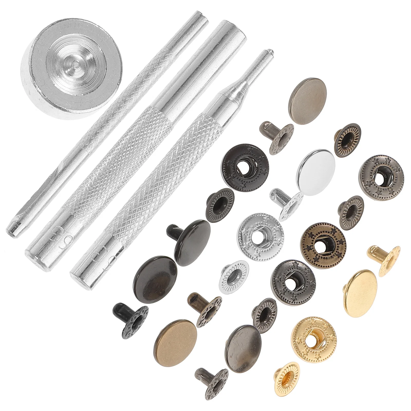

1Set Snap Button Kit Metal Snap Fasteners for Clothes Jackets Bags DIY Craft Kit Snaps for Metal Snaps