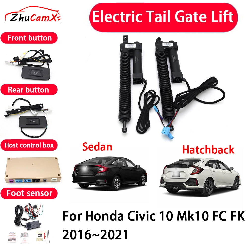 

ZhuCamX Car Automatic Electric Tail Gate Lift Tailgate Assist System for Honda Civic 10 Mk10 FC FK 2016~2021