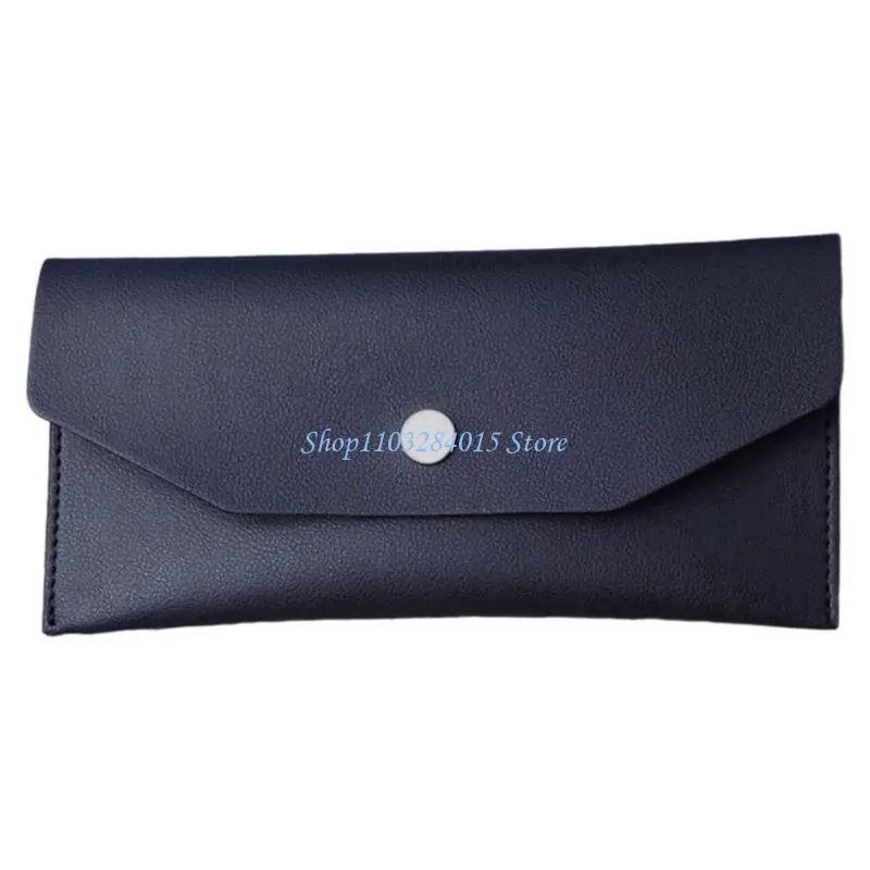 

R6FF Leather Cash Envelope for Women Men 6.9x3.7Inch Light Weight Cash Wallet Money Organiser for Daily Budgeting Billing