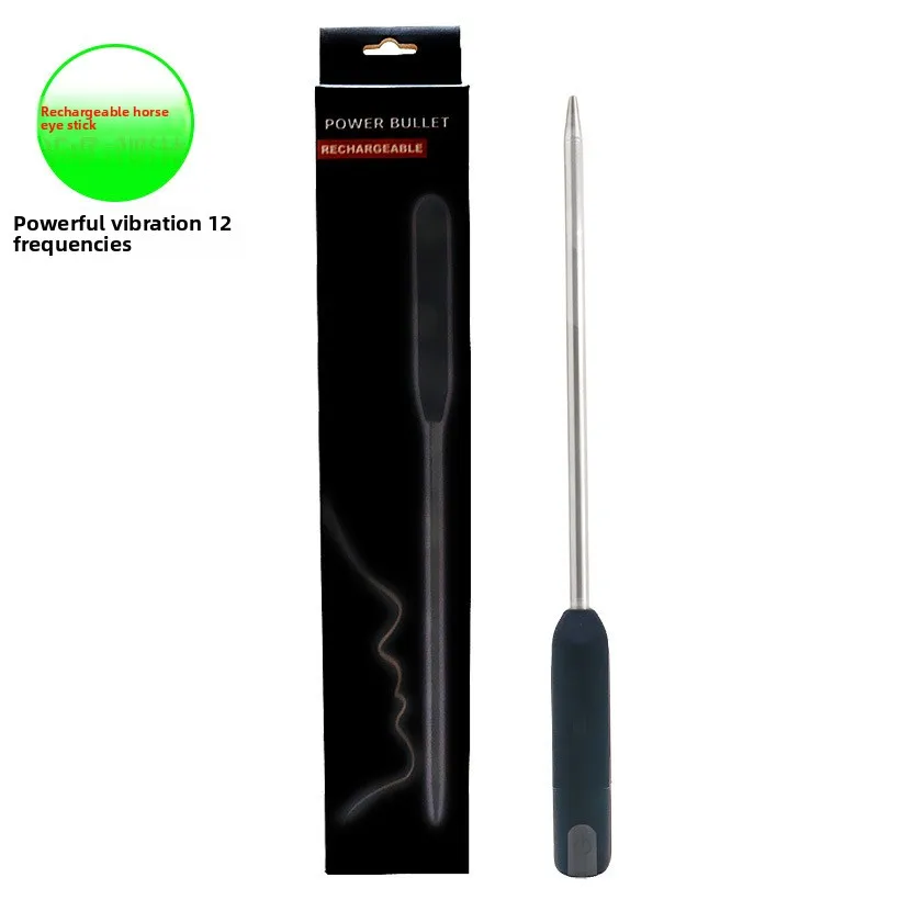 USB Charge Urethral Vibrator Stimulator Penis Plug Insert Stainless Steel Urethral Sound Dilator Sounding Rod Sex Toys For Men