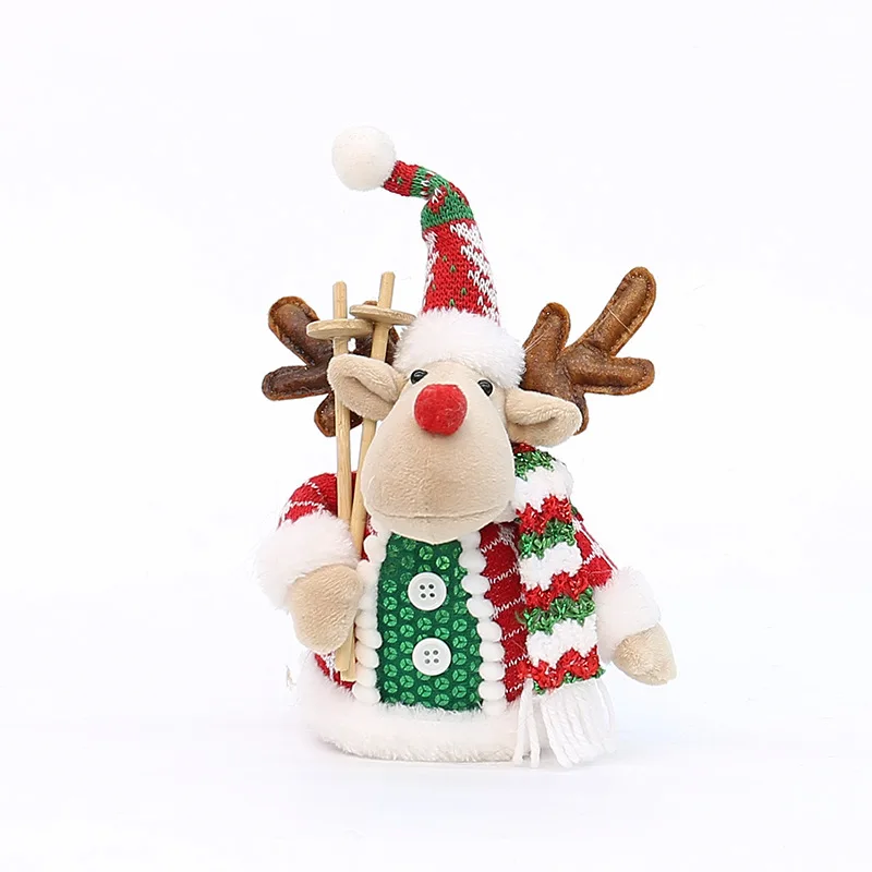 Cute Santa Claus Snowman Elk Doll Children Xmas Gift Xmas Tree Plush Ornaments Home Chirstmas Decorations Party New Year Navidad