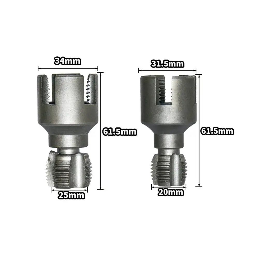 Pipe Thread Cutting Tool,Electric Drill Compatible PVC Pipe Threader Kit, 1/2'' 3/4'' Internal External Pipe Rethreading Maker