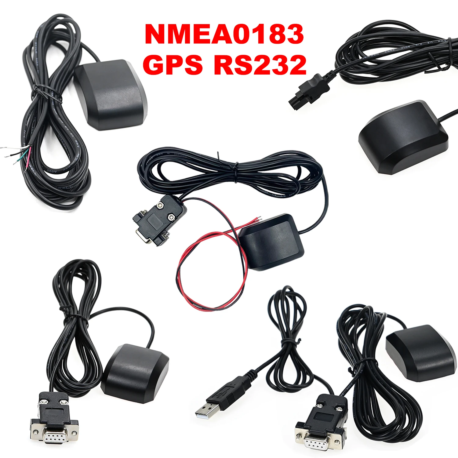 3.3-5V Serial RS232 ตัวรับสัญญาณเสาอากาศ GPS NMEA 0183 RS-232 DB9 สำหรับ Marine Bus GPS WAAS QZSS,9600bps,NMEA0183 โปรโตคอล,1-10Hz