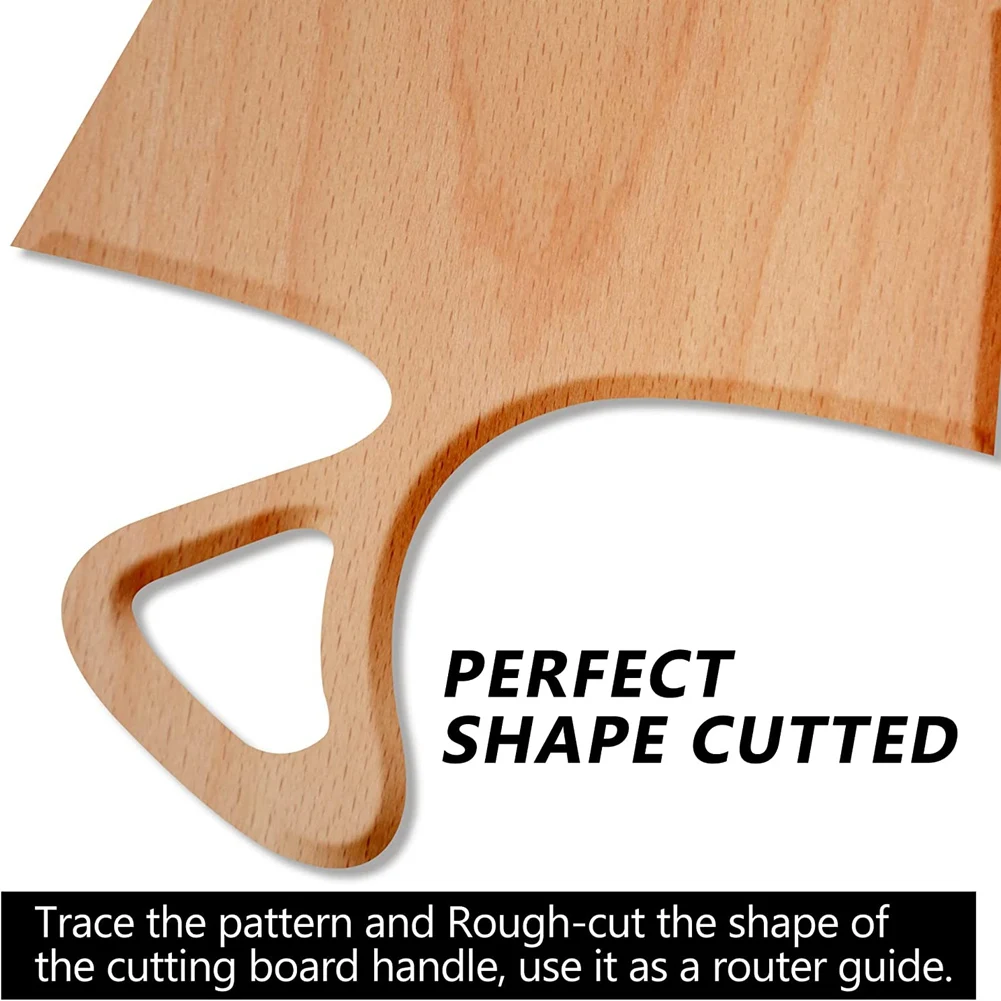 Charcuterie Template Acrylic Handle Cutting Board Router Template Straight Angled Tracing Stencils Guide Tools