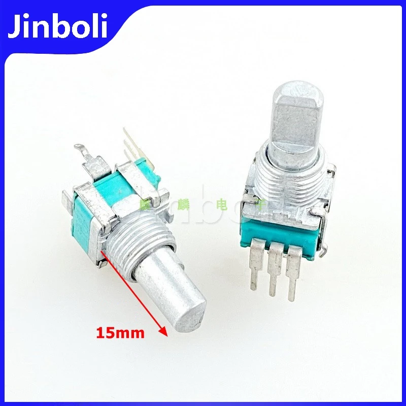 2PCS RK09 Type B10K Vertical Single 3Pins Speaker Amplifier Audio Volume Potentiometer 15mm Axis Length B103