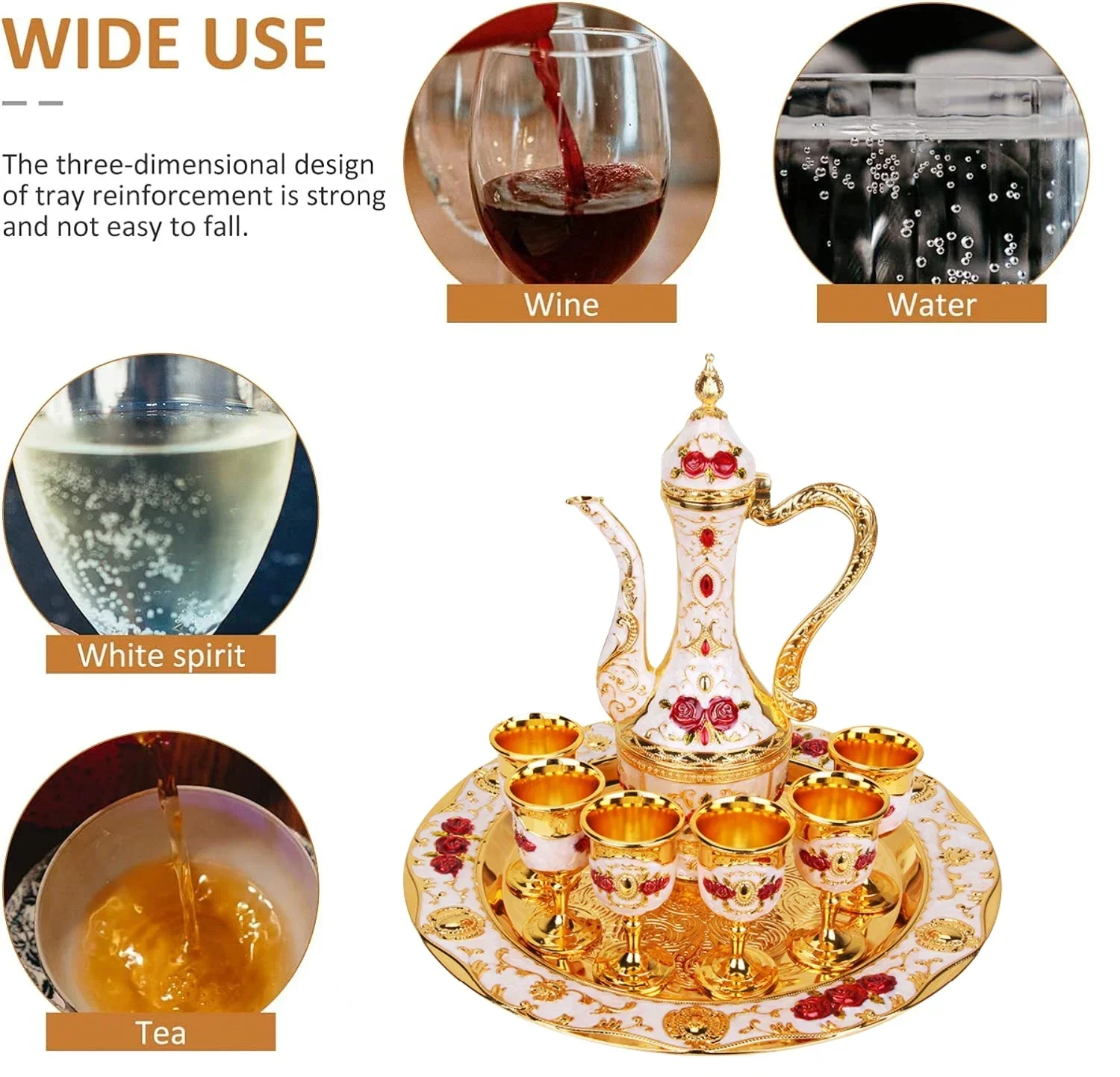 Dispenser Decanter anggur bergaya Vintage, perlengkapan minum pernikahan, koleksi cangkir anggur melayani piring Rumah, perlengkapan liburan pernikahan