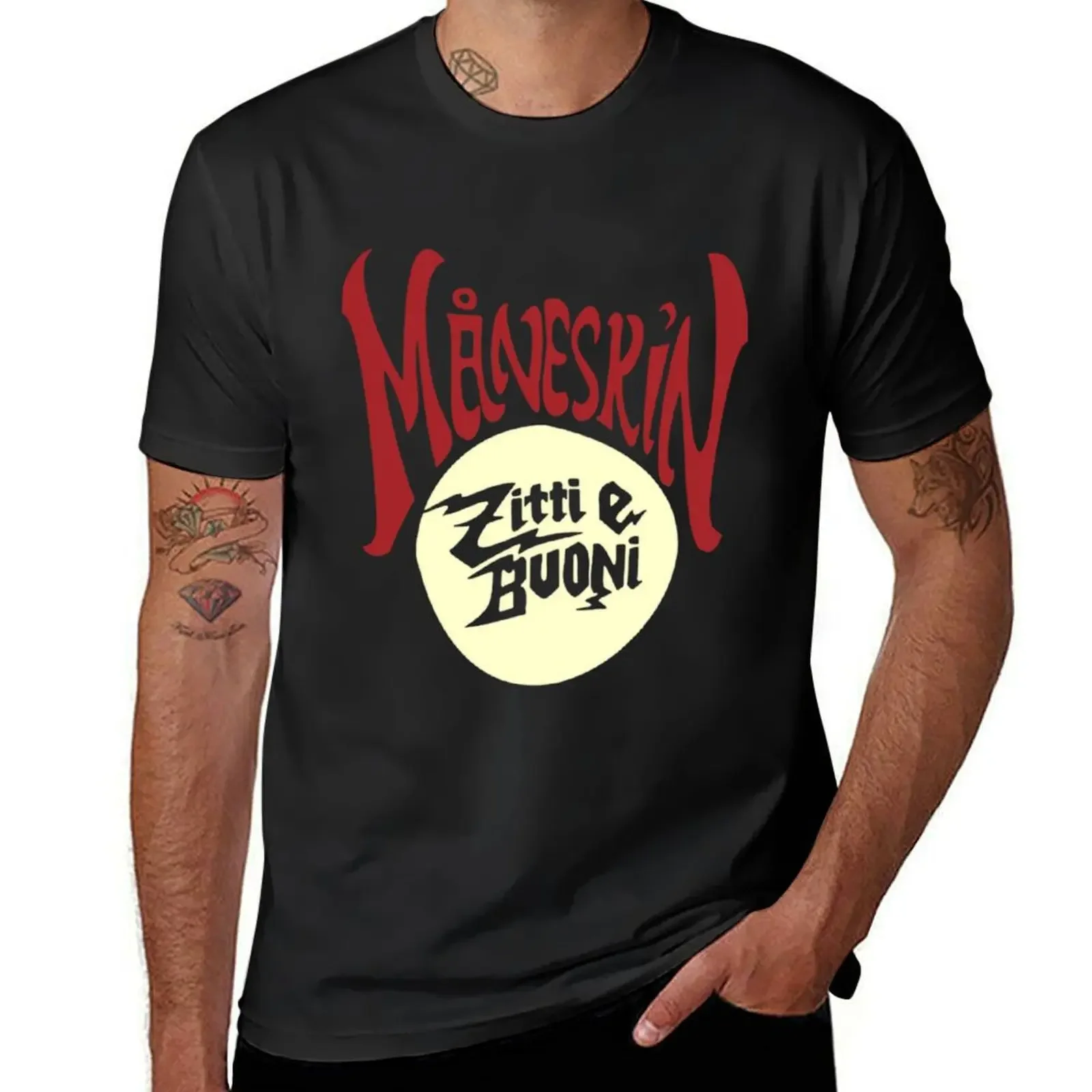 MANESKIN Maneskin T-Shirt blacks graphic shirts mens cotton t shirts