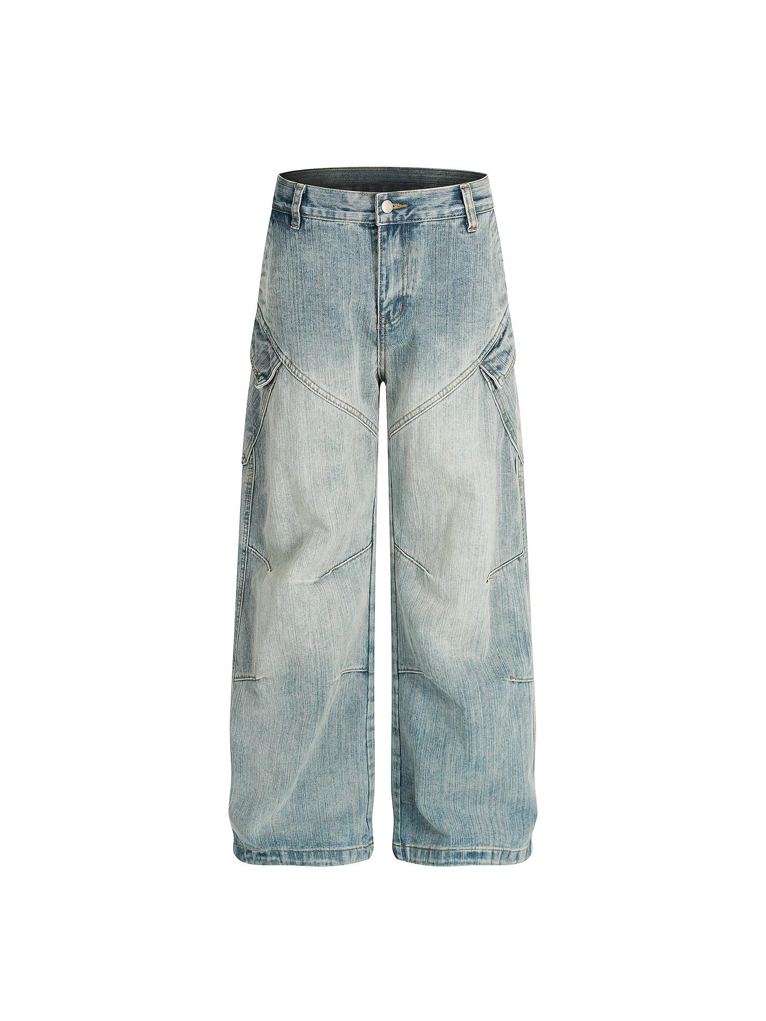 

Джинсы Waed в американском ретро-стиле, с деконструктированным дизайном, свободные, с широкими штанинами, с узором под бамбуковое волокно, для повседневной носки, универсальные, на все сезоны, женские...