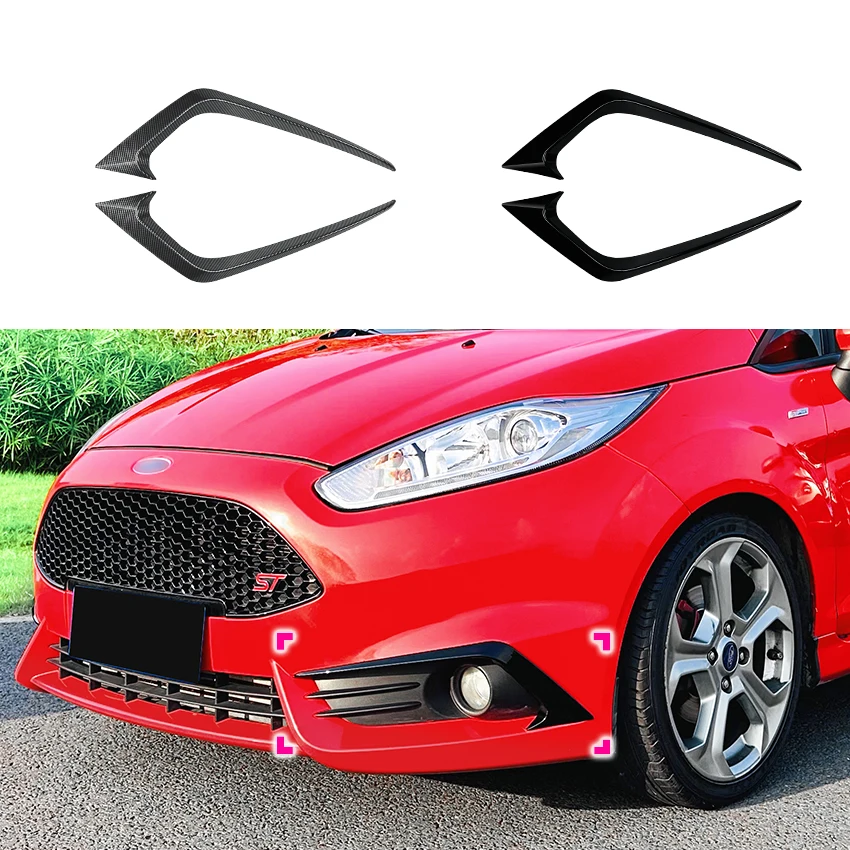 

Front Fog Lights Eyelid Eyebrows Strip Cover For Ford Fiesta ST MK6 2012-2017 Car Tuning Accessories