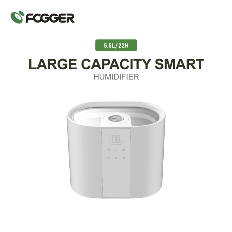 Controle remoto inteligente umidificador para casa e quarto, fresco vapor Névoa e Aroma, grande capacidade ar umidificador, 5.5L, Novo