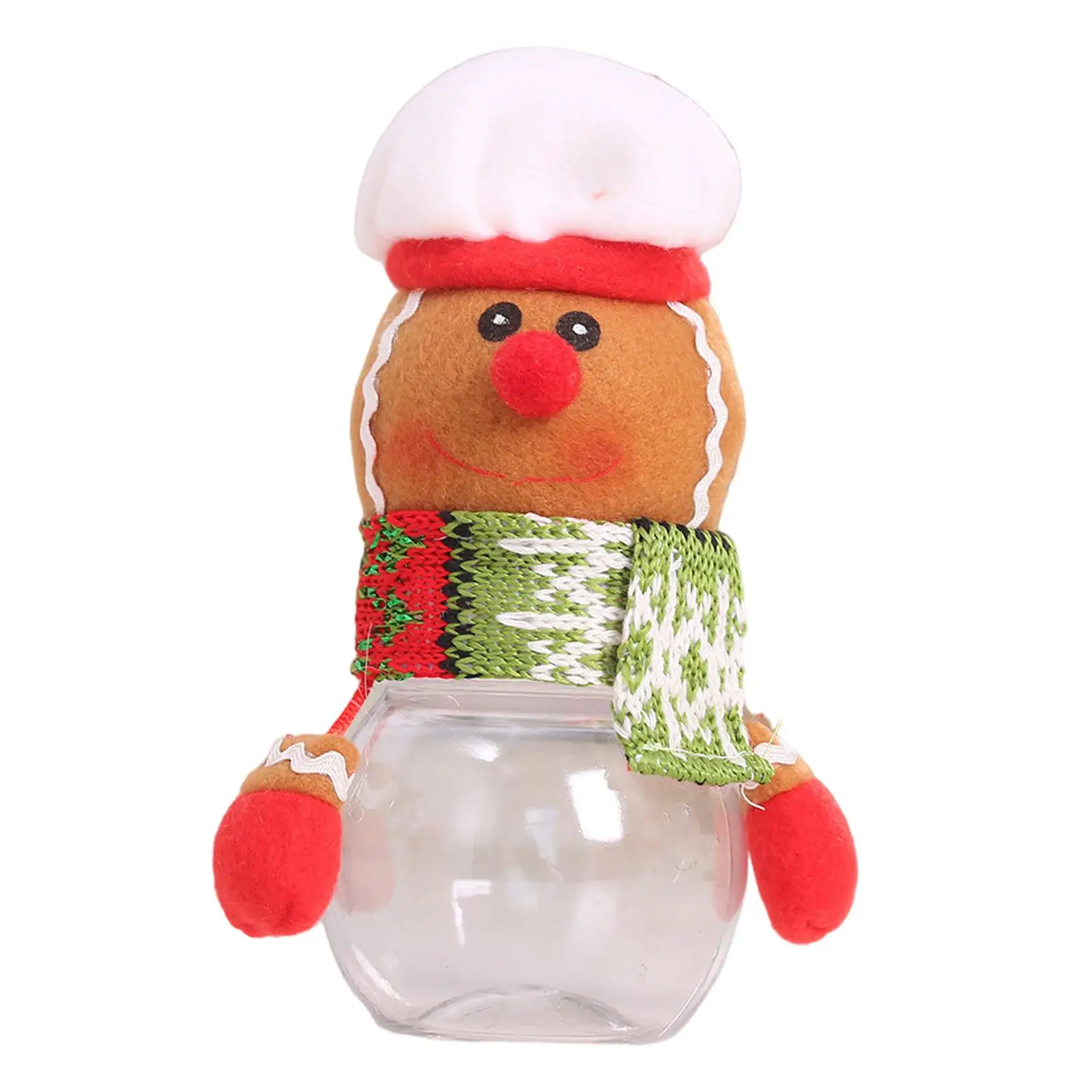 Christmas Candy Jar Decoration Xmas Ornament Candy Box Gingerbread Man Candy Container for Bedroom Home Office Wedding Holiday