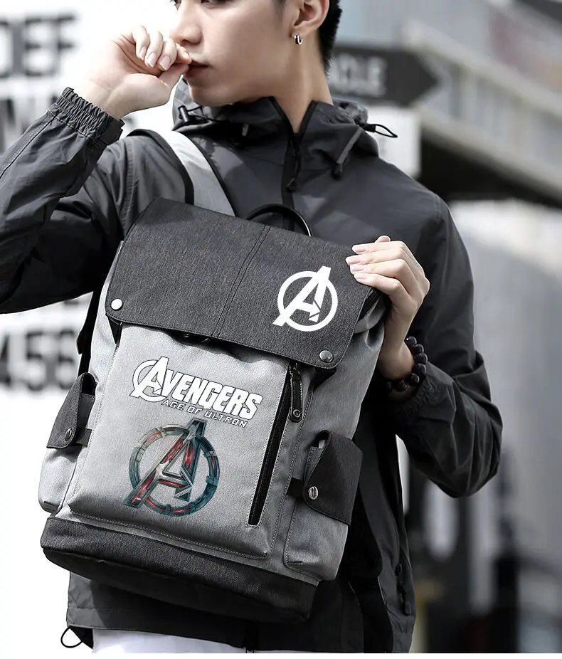 Imagem -05 - Disney-marvel Homem de Ferro Mochila para Estudante Grande Capacidade Marca de Luxo Alta Qualidade Viagem Nova Moda