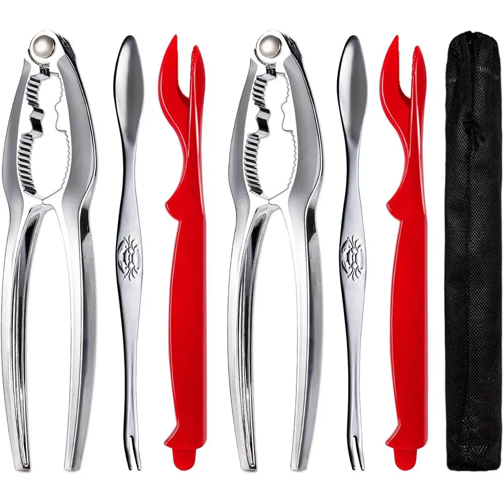 Stainless Steel Crab Leg and Seafood Utensils Set for Cracking Shells and Boil Parties, Dishwasher Safe