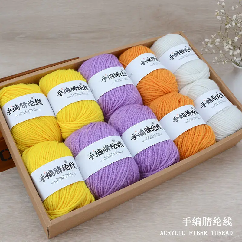 Soft Milk Cotton Yarn, Anti-Pilling, Medium Coarse, Four Strand, Acrylic Yarn for Hand Knitting, Doll Craft, High Quality, 10 Pc