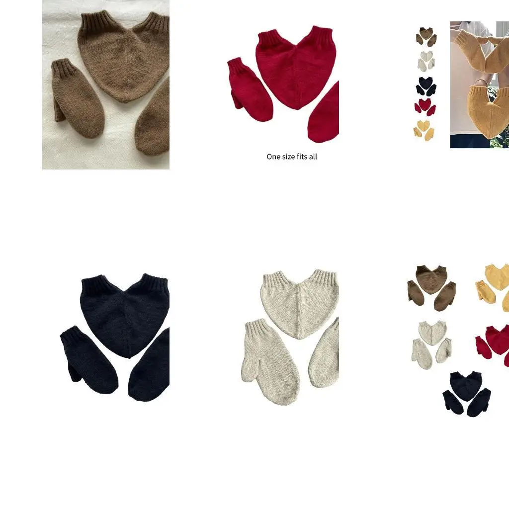 

R1WE варежки с длинными пальцами, вязаные теплые перчатки, рождественские подарки для женщин-подростков