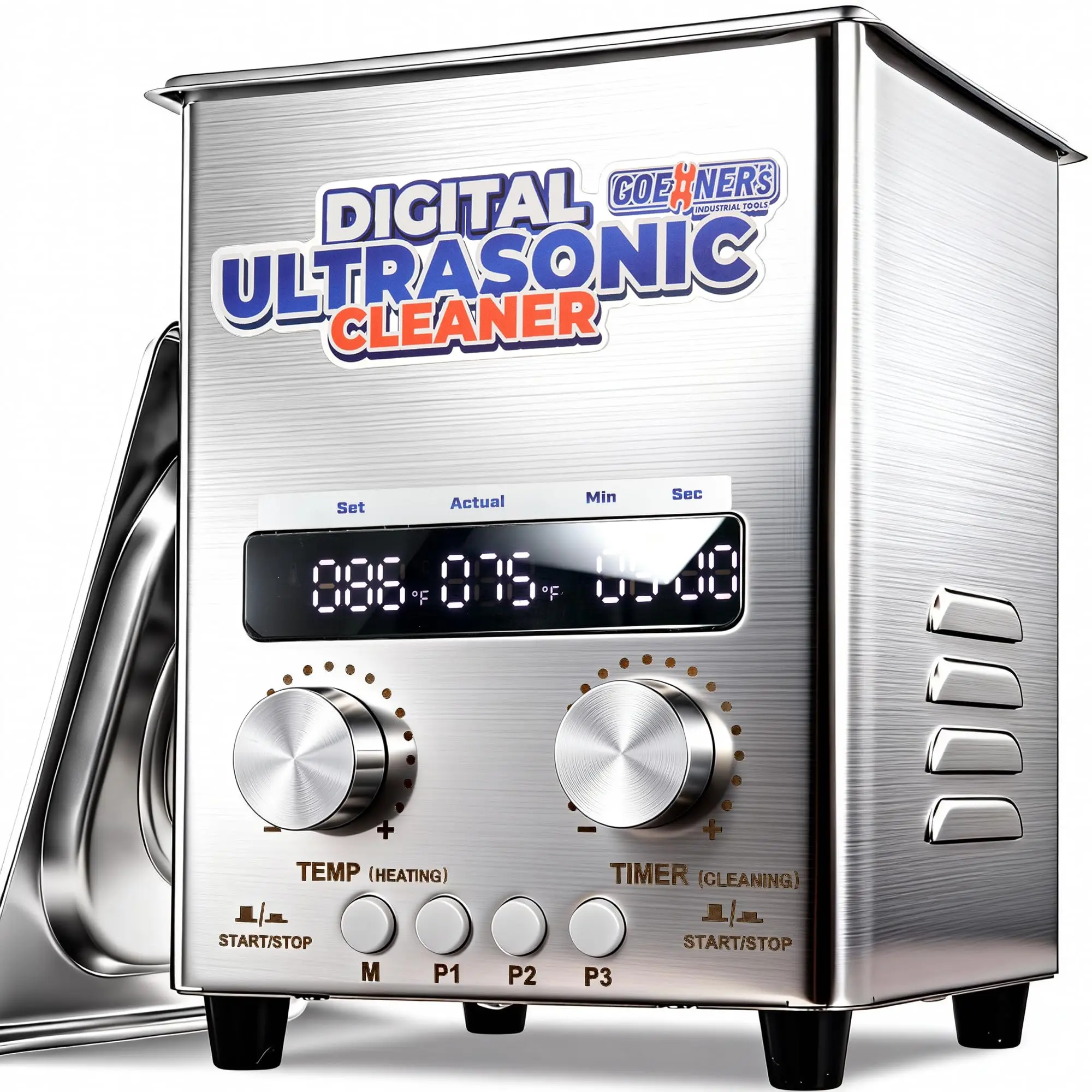 2L Stainless Steel Digital Ultrasonic Cleaning Machine Timer Heater For Jewelry Watches Glasses 60W Professional Lab Bath