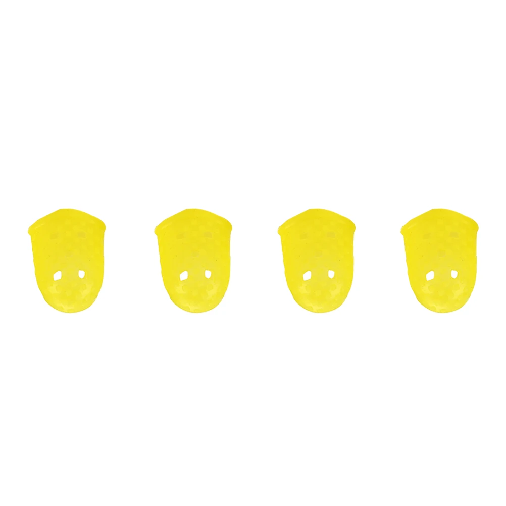 

4 Pcs Finger Cots Guitar Fingertip Protectors Silicone Thumb Caps Protective Case Covers Guards Child