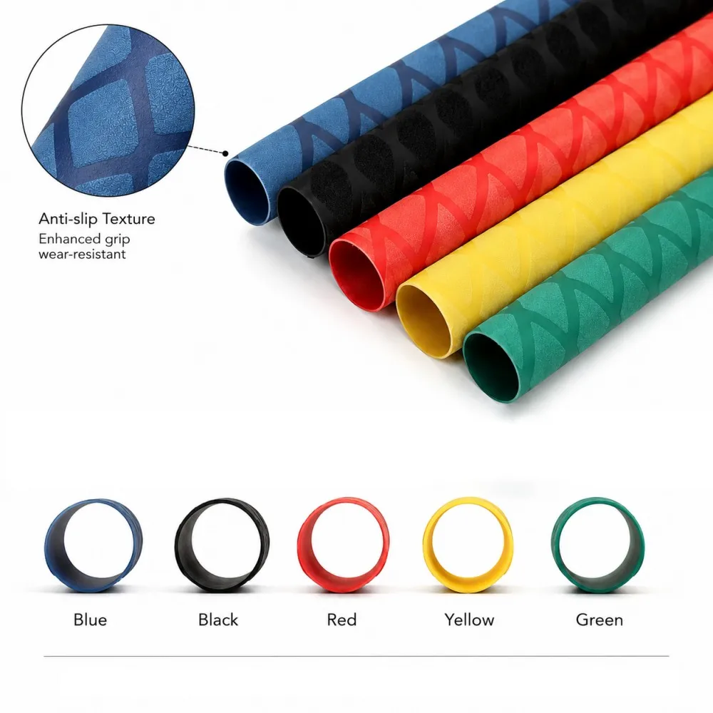 5 Colors Non Slip Heat Shrink Tube For Fishing Rod Wrap ID 15 18 20 22 25 35 50mm DIY Handle Insulated Protect Waterproof Cover