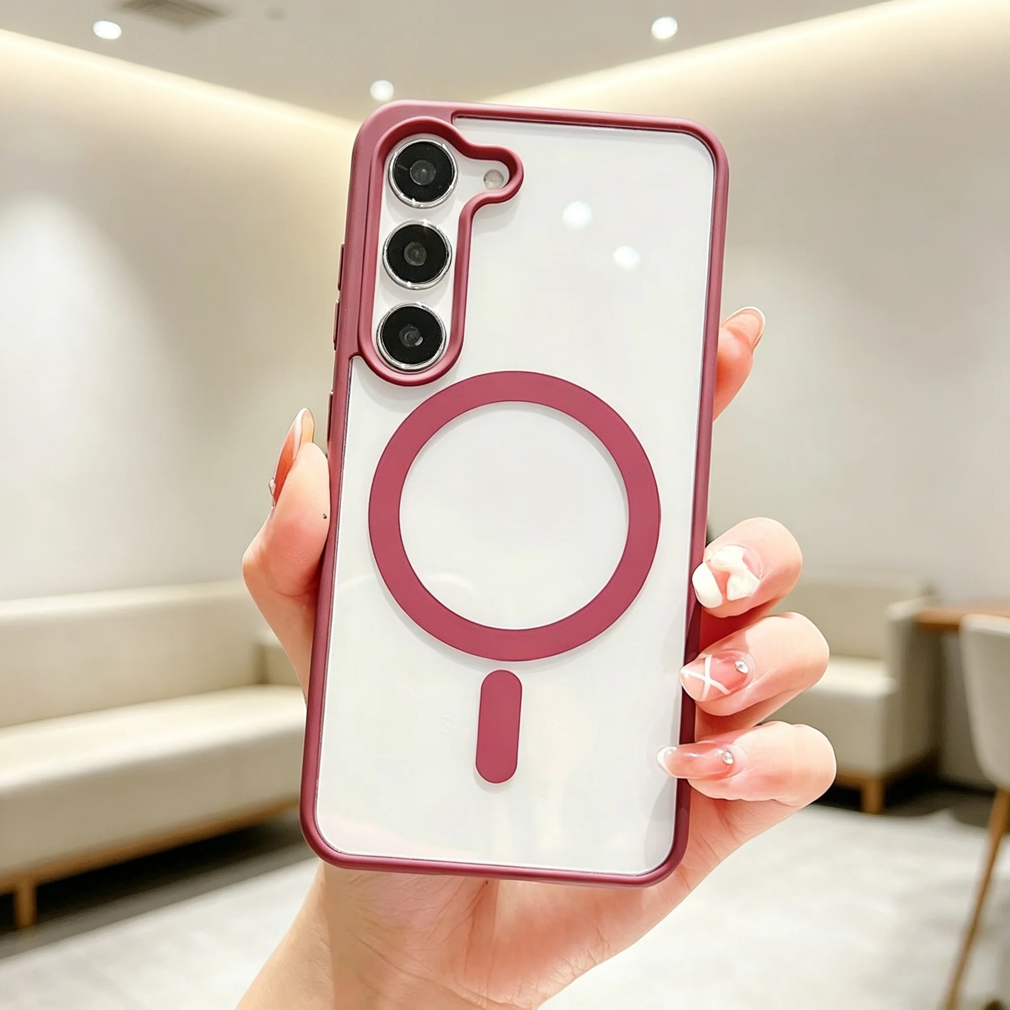 Acrylic Multi-Color Phone Case For Samsung Galaxy S26 S25 Edge S24 S23 S22 Ultra Plus FE Magnetic Charging Shockproof Back Cover - view 2