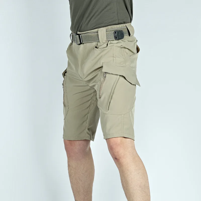 Casual Tactical Men Shorts Summer Pants Multi-Pocket Short Trousers Male Military Tactical Shorts Quick Dry Wear-Resistant Solid