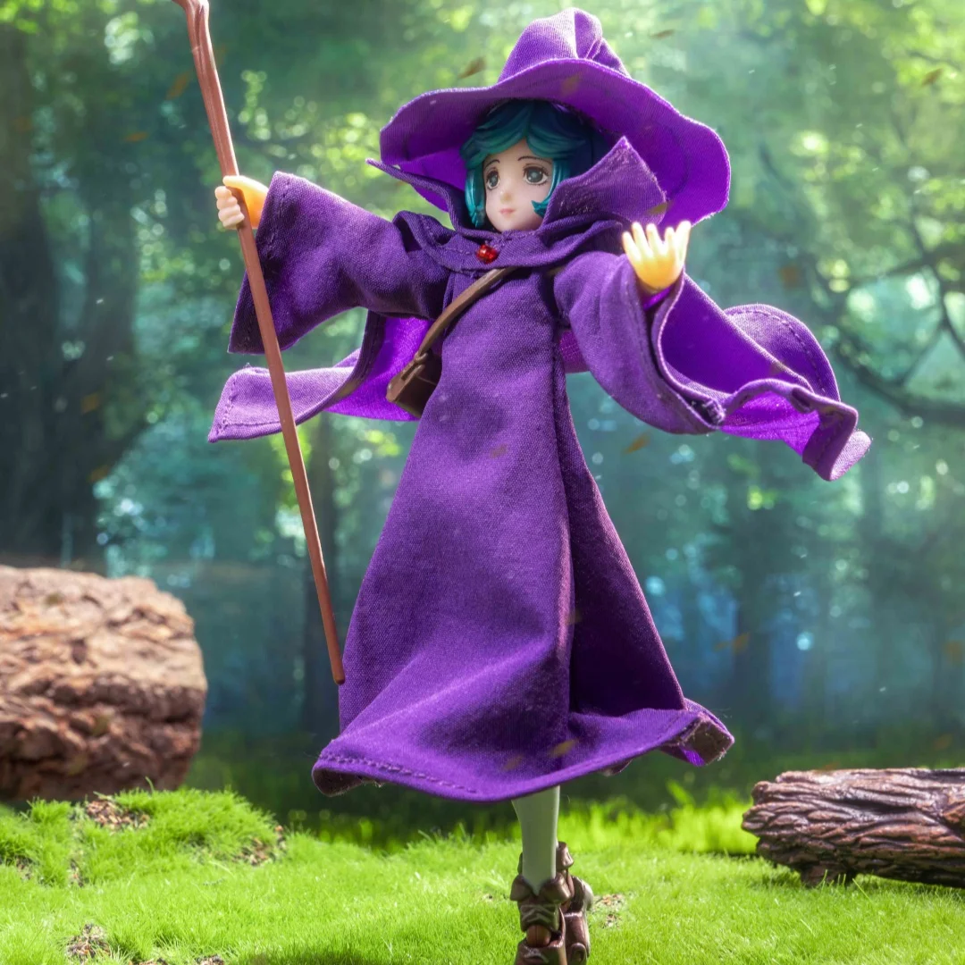 Berserk Anime Shf Schierke Handmade Magic clothing set Built In Iron Wire for Styling Suitable for 1/12 Movable Humanoid Toys