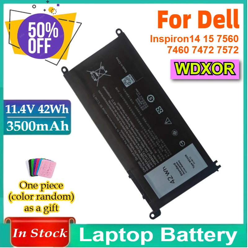 

WDXOR 42Wh Laptop Battery for Dell Inspiron 13 15 5000 7000 5570 7579 7378 5567 5565 5379 5378 Latitude 3340 3400 3500 3190