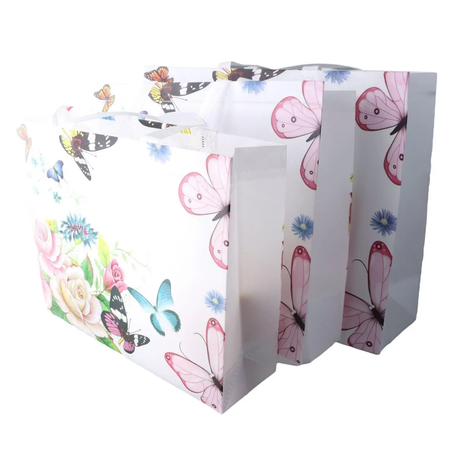 5 قطعة حقيبة الوجبات الجاهزة حقيبة صديقة للبيئة حقيبة بقالة حقيبة قابلة للطي حقيبة تسوق حقيبة تسوق قابلة لإعادة الاستخدام فيلم المغلفة تخزين غير المنسوجة النسيج #3