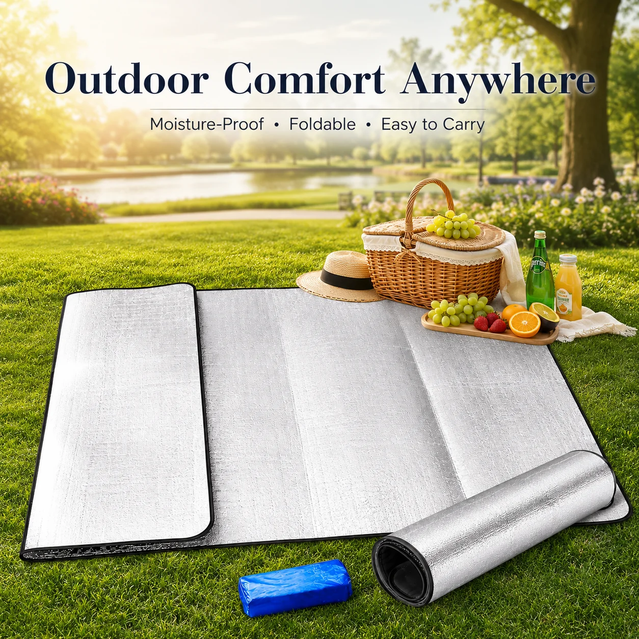 Waterproof Picnic Mat, Double- - Outdoor Camping Mattress ulasan dan harga