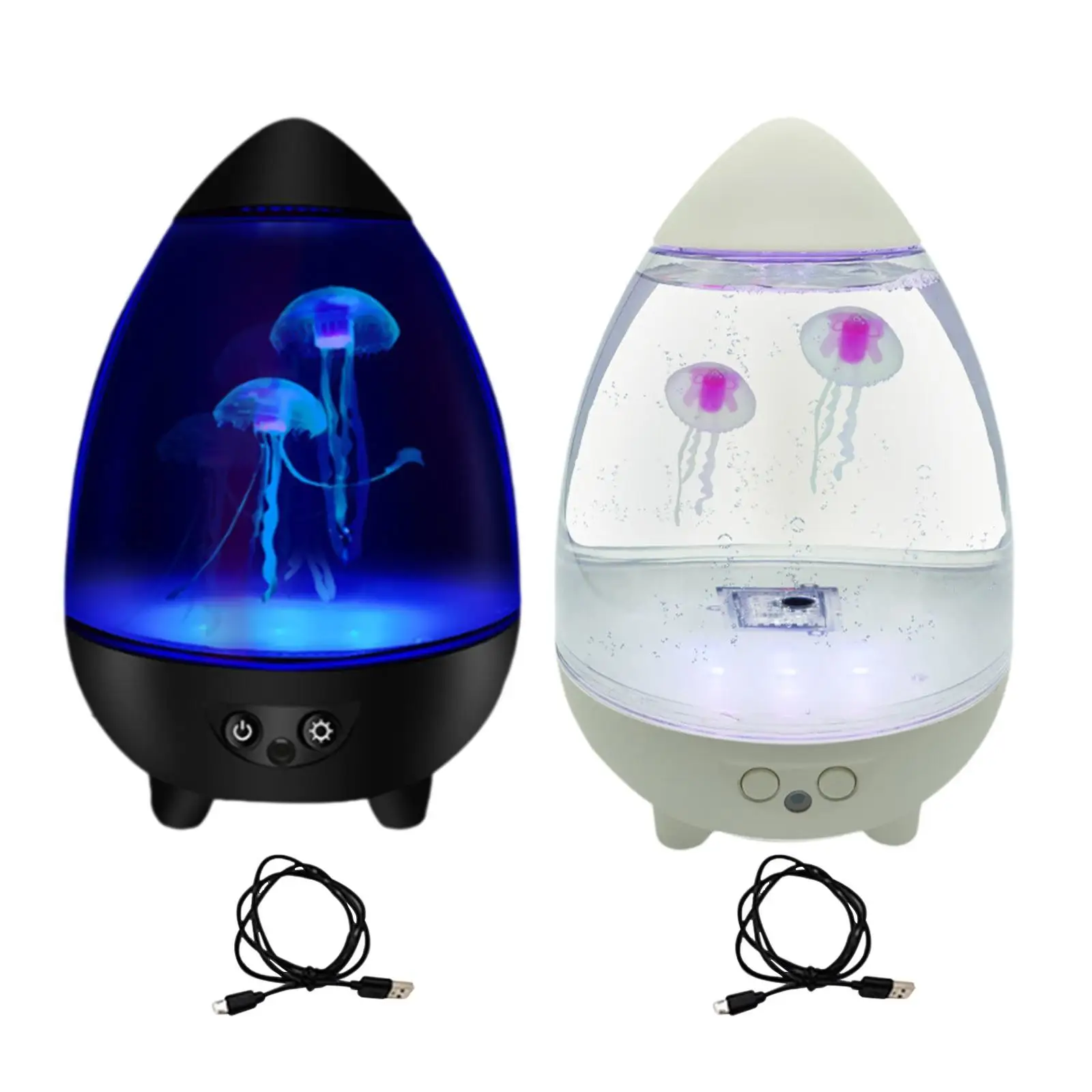 

USB Jellyfish Night Light Silent Color Changing LED Desktop Lamp for Bedroom Countertop Living Room Birthday Gift Valentine Gift