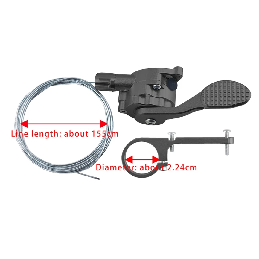 Litepro External 7 Speed Bicycle Finger Dial Derailleur Shifter Alloy Conjoined DIP Set With Shifter Cable For Brompton
