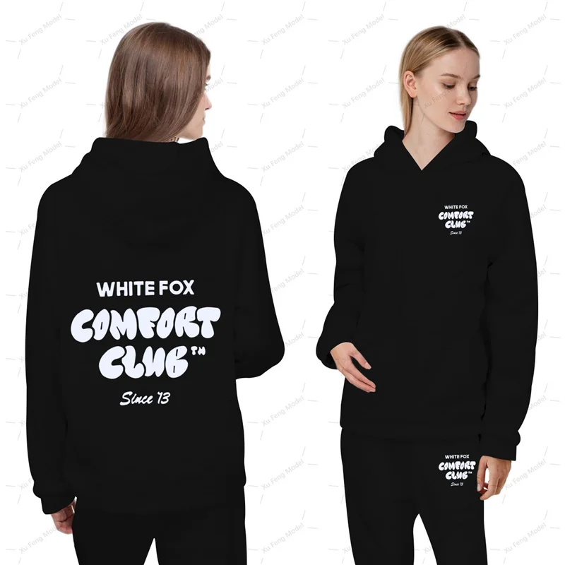 

Мужская мода, жаркая осень-зима 2025, европейский красивый женский зимний свитер с капюшоном, комплект свитера с капюшоном, БЕЛЫЙ комплект женского свитера дьявола