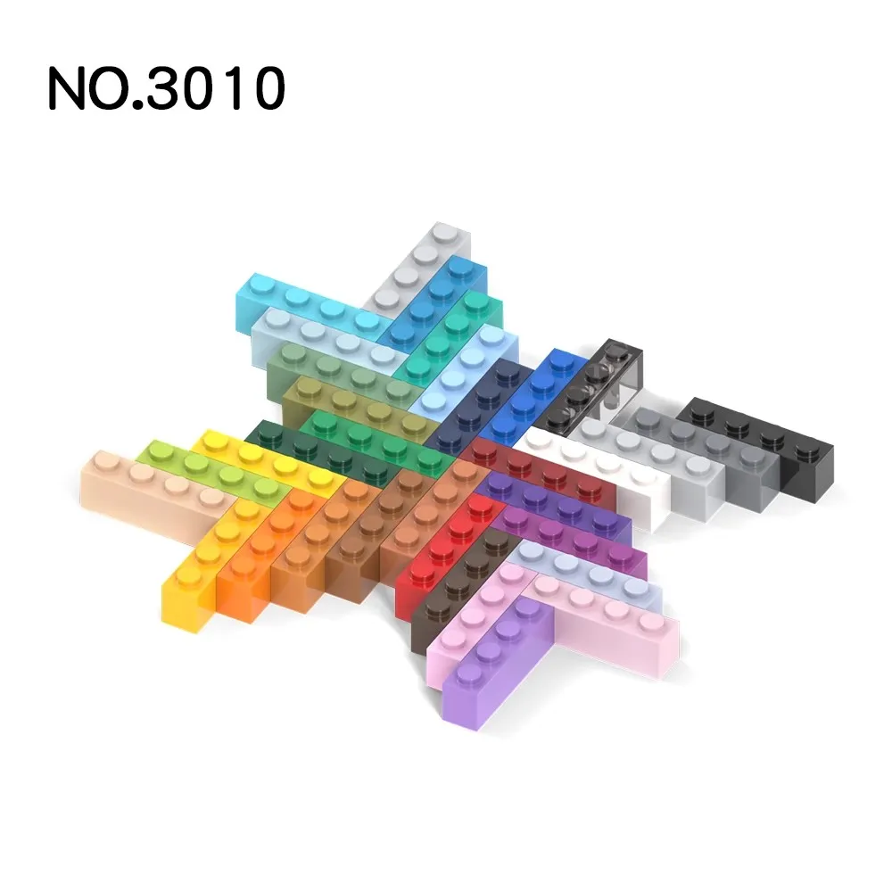 20 pièces bricolage blocs de construction figurines briques épaisses 1x4 3010 éducatif créatif taille briques en vrac modèle enfants jouets pour les enfants