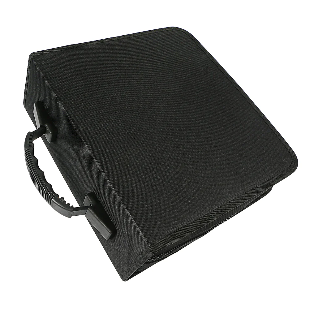 320 Discs Portable CD DVD Wallet Holder Bag Case Album Organizer Media Storage Box(Black) CD Box DVD Case Storage Bag